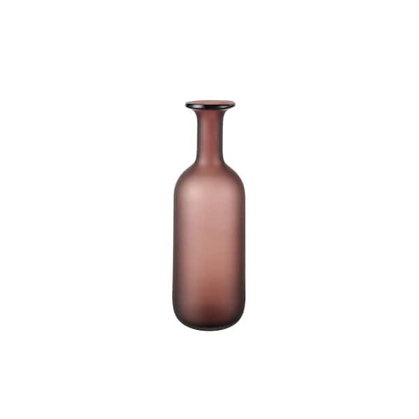 Unbranded Riviera Colored Glass 2.5 in. Decorative Vase in Plum - Medium
