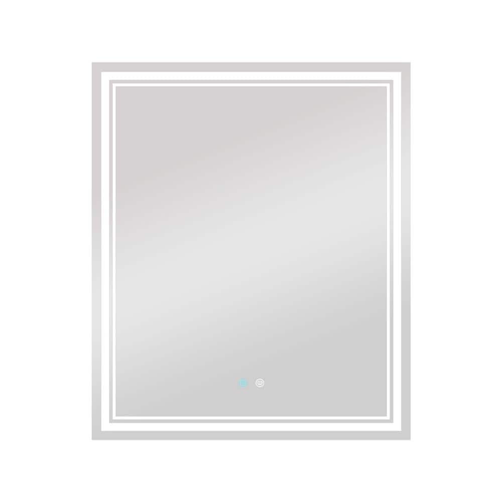 30 in. W x 36 in. H Rectangular Frameless Wall Mounted LED Bathroom Vanity 