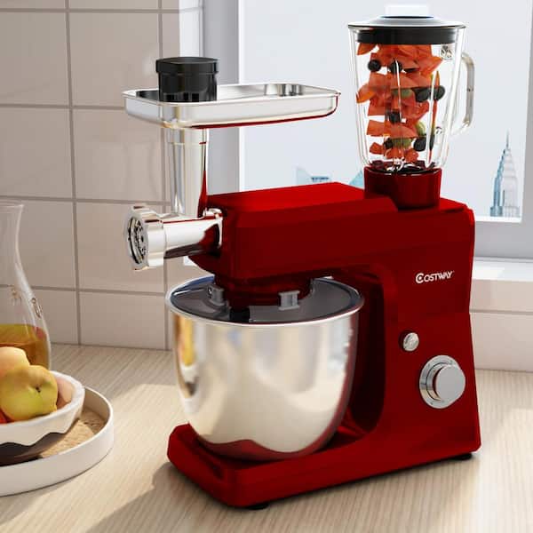 GZMR 5.3-Quart 6-Speed Red Residential Stand Mixer in the Stand Mixers  department at