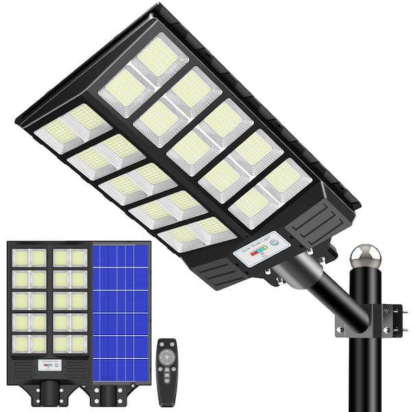 350-Watt Equivalent 300000 Lumens 240 Degree Black Motion Sensing Dusk to Dawn Integrated LED Parking Lot Area Light