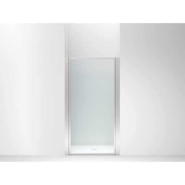 Sterling 32 3 4 In 34 1 4 In W X 65 In H Standard Pivot Framed Shower Door With 1 8 In Thick Rain Textured Glass In Silver 3g06 S The Home Depot