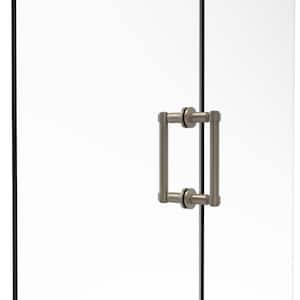 Contemporary 6 in. Back-to-Back Shower Door Pull in Antique Pewter