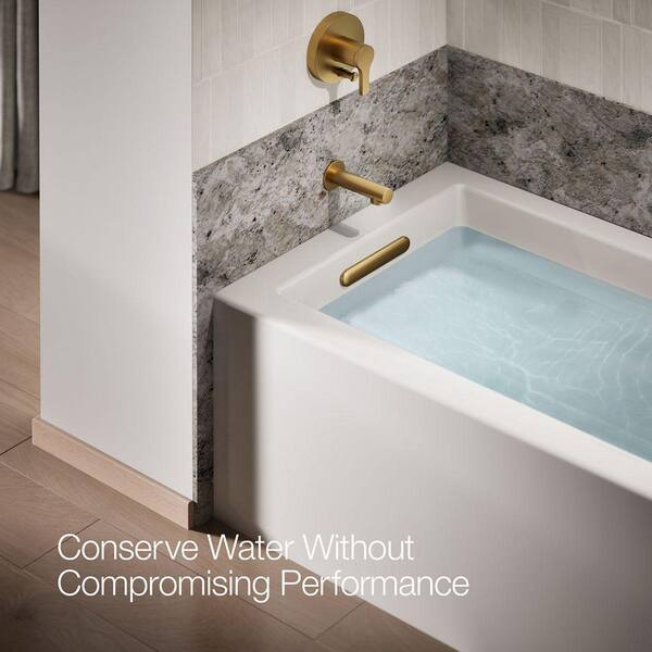 Y Long wall-mounted bath spout (WDYBSB