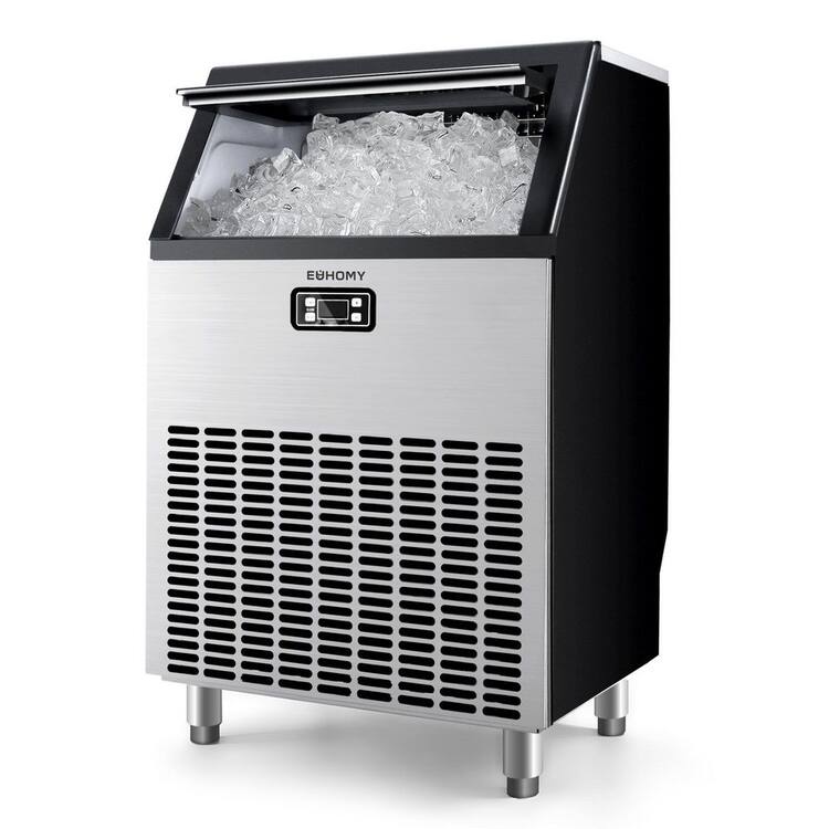 SIMZLIFE 22 in. 200 lbs. /24H Full Size Cubes Undercounter Commercial Ice Maker in Stainless Steel, 65 lbs. Ice Storage Capacity