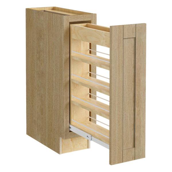 Home Decorators Collection Washington 12 in. W x 24 in. D x 34.5 in. H Assembled Plywood Base Kitchen Cabinet in Oak with Soft Close Door