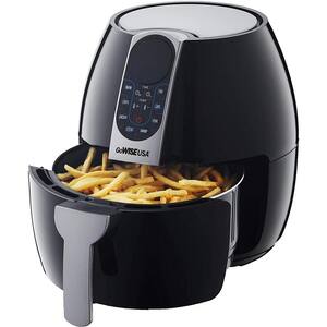 5.0 qt. Black Electric Air Fryer with 8-Presets with Recipe Book