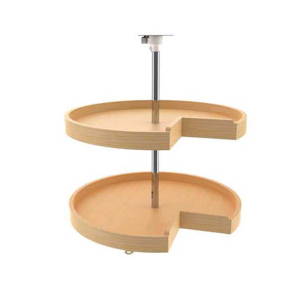 Rev-A-Shelf 24 in. Wood Pie-Cut Lazy Susans 2-Shelf Corner base