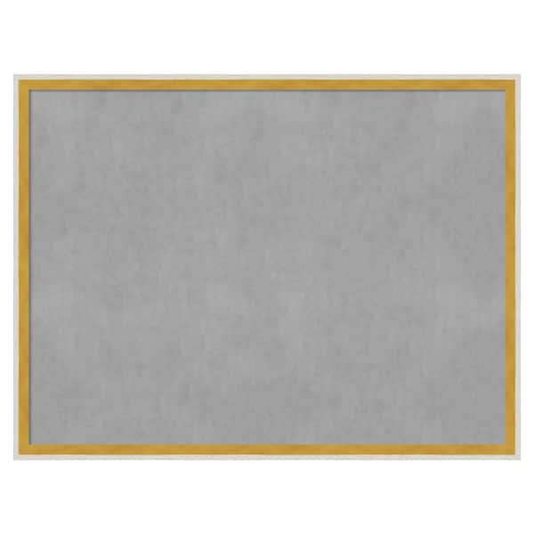 Amanti Art Paige White Gold 25 in. x 19 in Framed Magnetic Board
