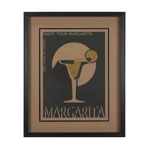 Margarita Cocktail Series Black Framed Wall Art 25.5L x 1.75W x 31.5H