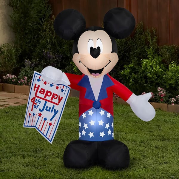 Gemmy 6 ft. x 2 ft. Airblown Independence Day-Patriotic Mickey