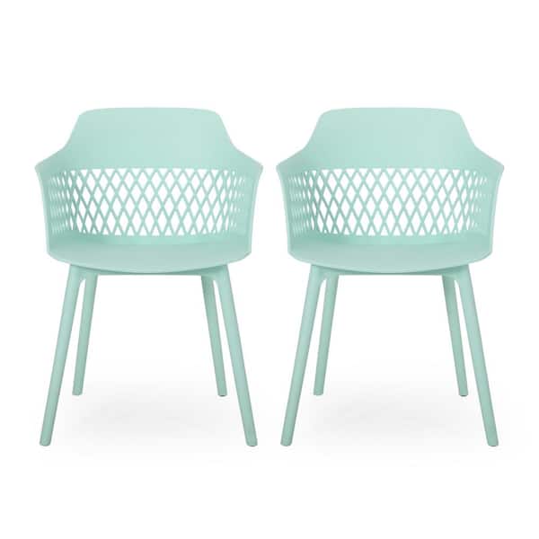 Unbranded Mint Polypropylene Plastic Outdoor Lounge Chair, Set of 2