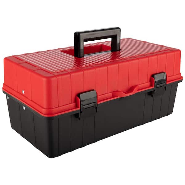 15. 94 in. L x 8.46 in. W Portable Tool Box Organizer Red