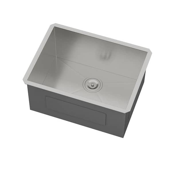 24 in. Undermount Utility Sink in 16 Gauge T304 Stainless Steel with Deep Single Bowl