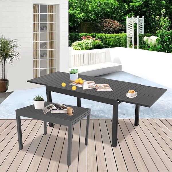 Extendable patio table aluminum sale