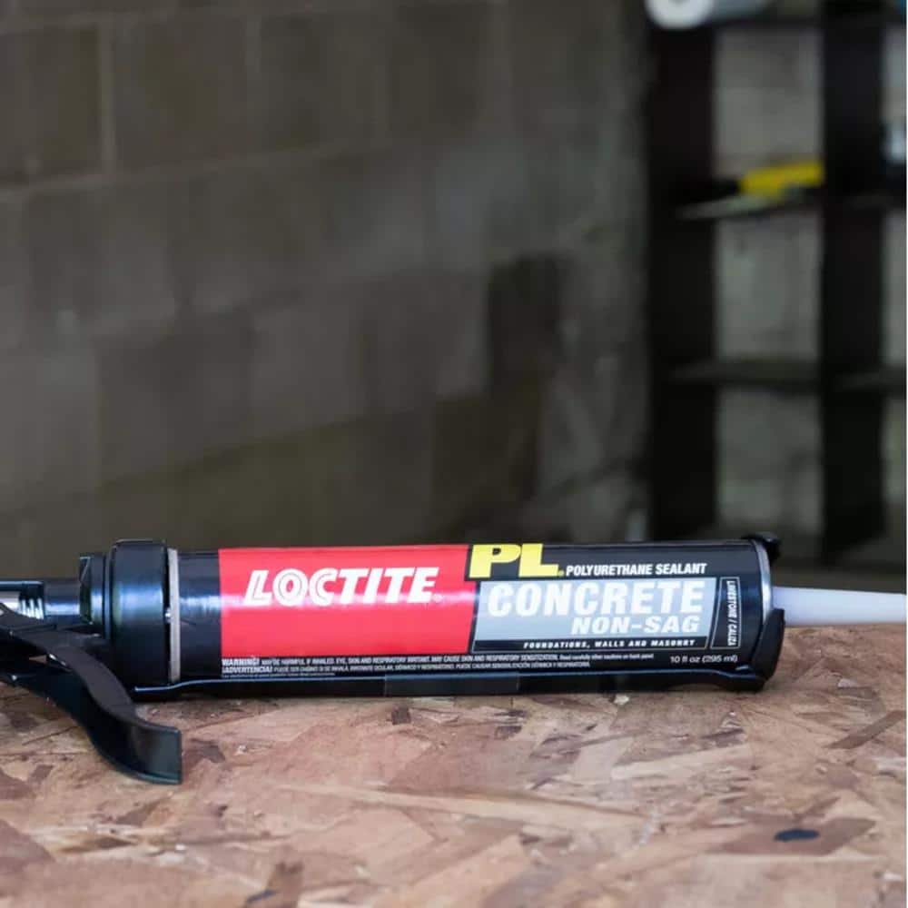 (2 pack) Loctite Pl Polyurethane Sealant Concrete Non-Sag, Pack of 1, Gray 10 fl oz Cartridge