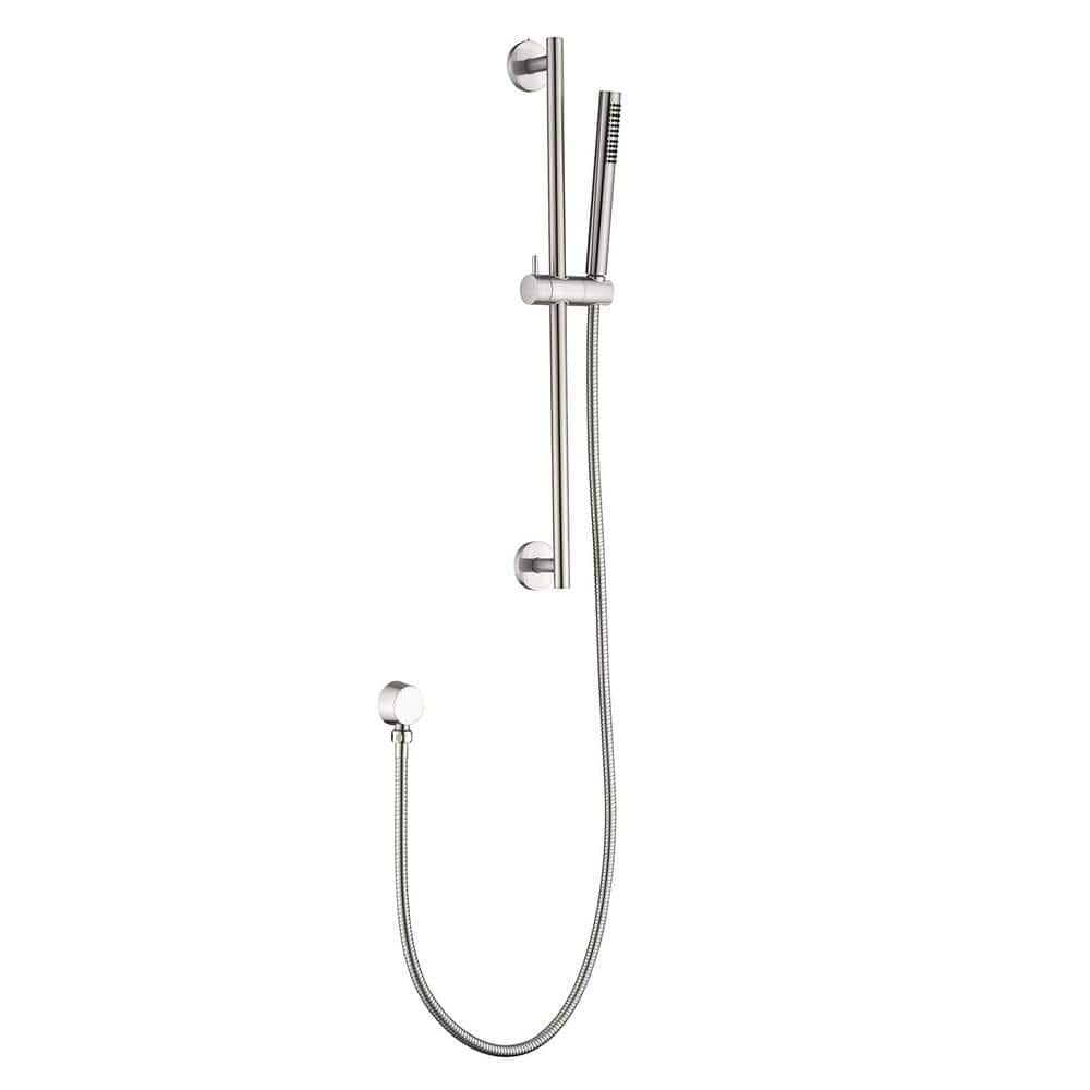 1-Spray Multi-function Slide Bar with Hand Shower in Brushed Nickel
