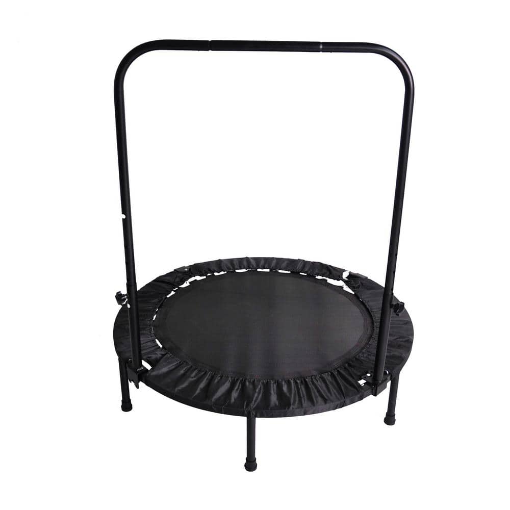 Indoor/Outdoor Exercise Mini Trampoline for Kids Adults Foldable Rebounder Trampoline with Safety Pad DlandHome 40 Inch Fitness Trampoline PSBC-002