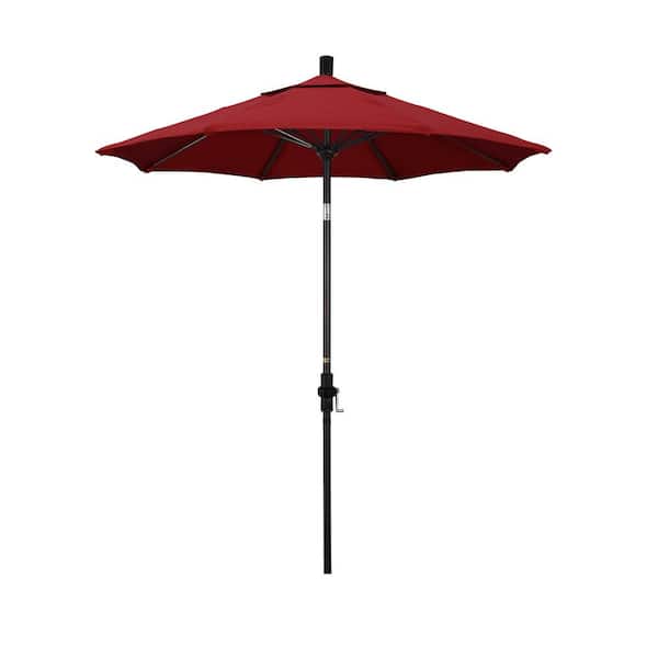 California Umbrella 7-1/2 ft. Fiberglass Collar Tilt Double Vented Patio Umbrella in Red Pacifica