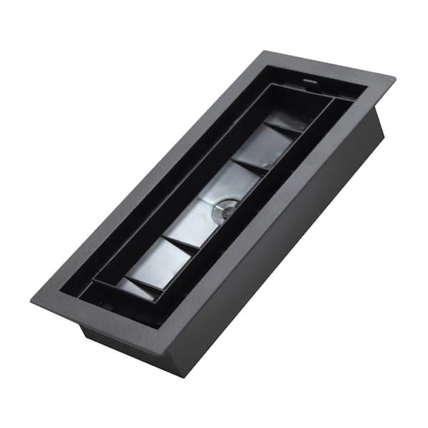 4 in. x 10 in. Customizable Plastic Floor Register in Textured Black