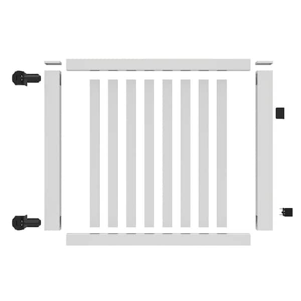 Barrette Outdoor Living Ohio 5 ft. W x 4 ft. H White Vinyl Fence Gate