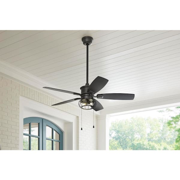 Aldenshire 52 in. LED Indoor/Outdoor Natural Iron Ceiling Fan with Light Kit