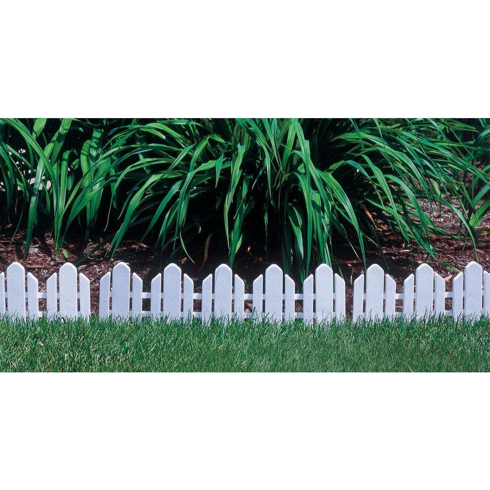 White Adirondack Style Flexible Lawn Border Edging