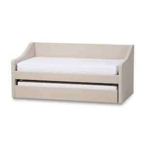 Barnstorm Contemporary Beige Fabric Upholstered Twin Size Daybed