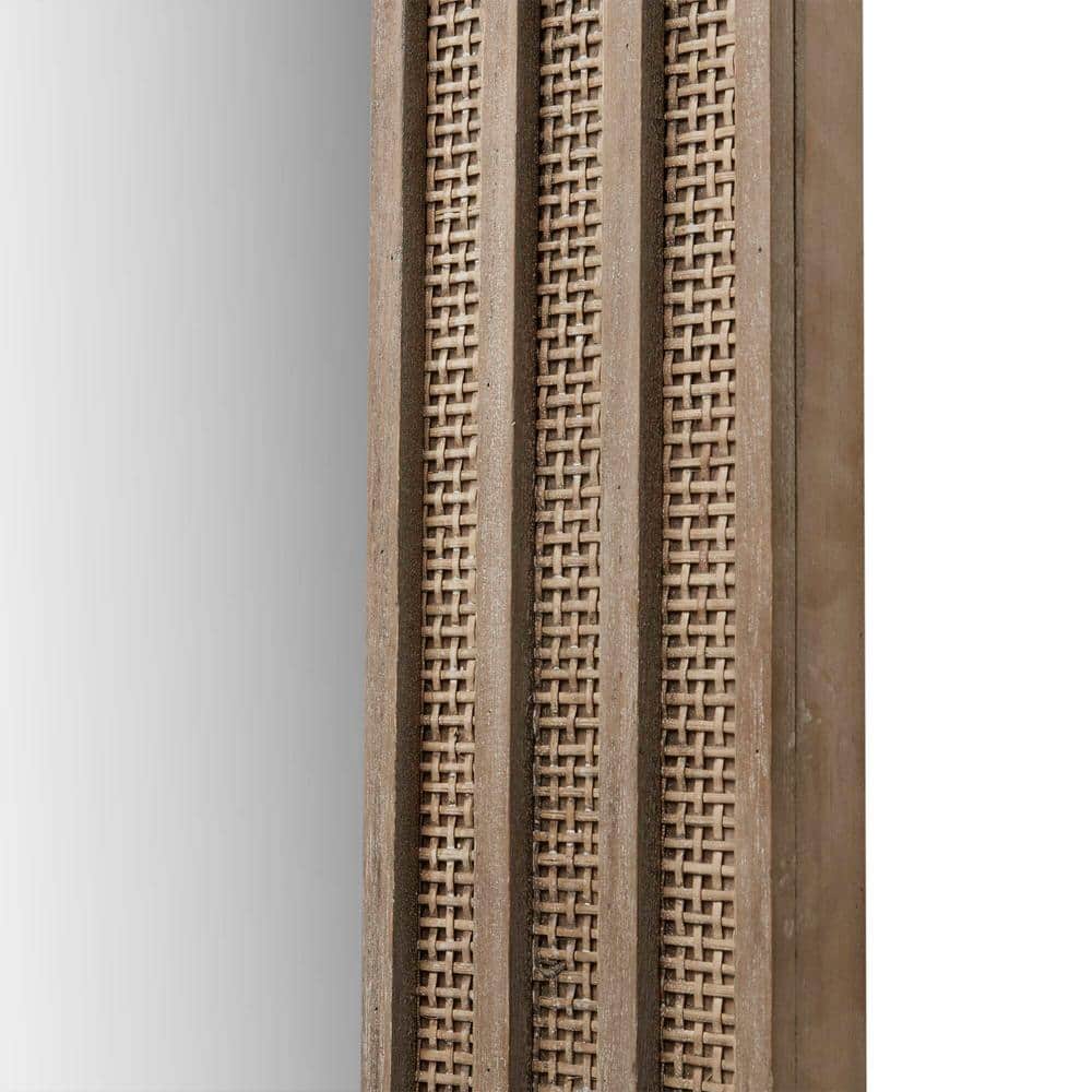 Naomi 37" Bronze and Wood Rectangular Mirror