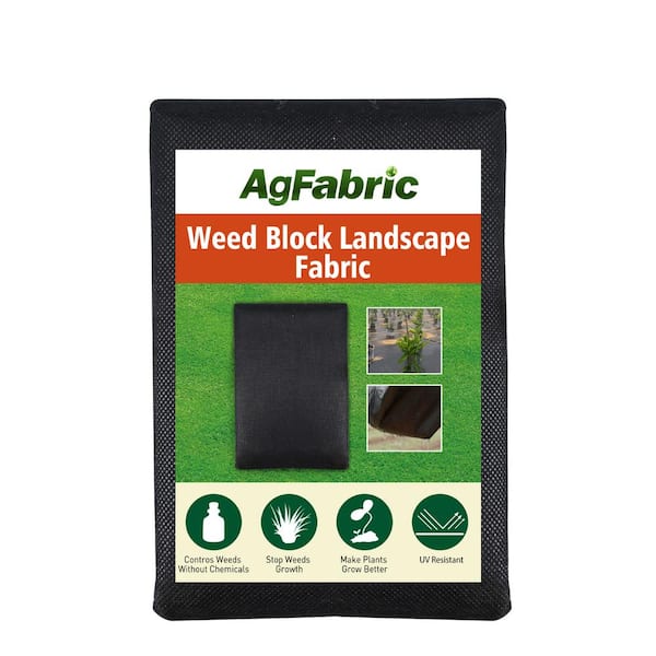 Agfabric 3 ft. x 25 ft. Landscape Fabric Weed Barrier, Heavy Non-woven Fabric for Gardening Mat and Raised Bed