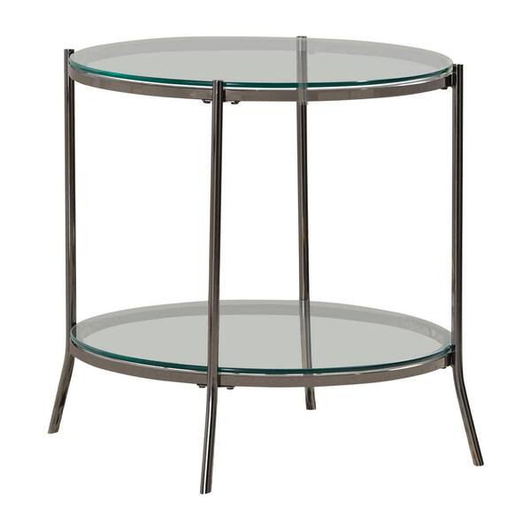 Coaster home furnishings modern contemporary round clear tempered 2025 glass end table