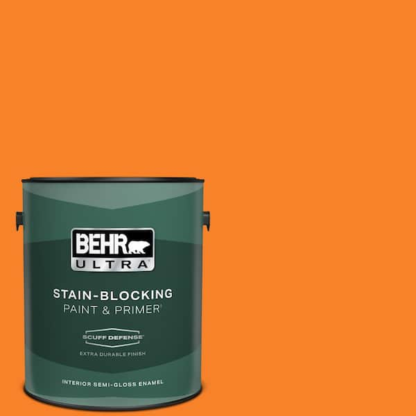 BEHR ULTRA 1 gal. #S-G-270 Summer Citrus Extra Durable Semi-Gloss Enamel Interior Paint & Primer