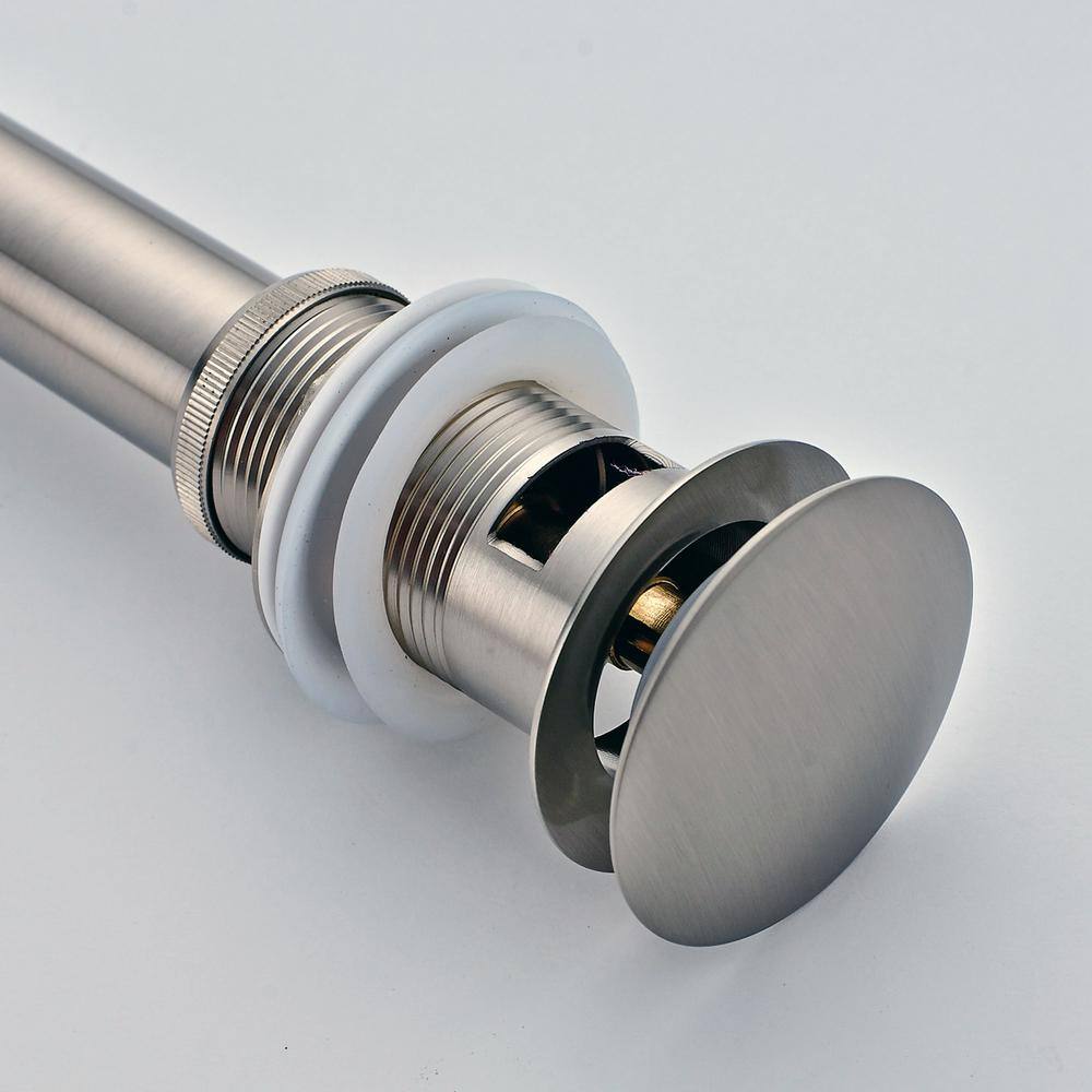 Brushed Nickel Pop-Up Bathroom Sink Drain Assembly