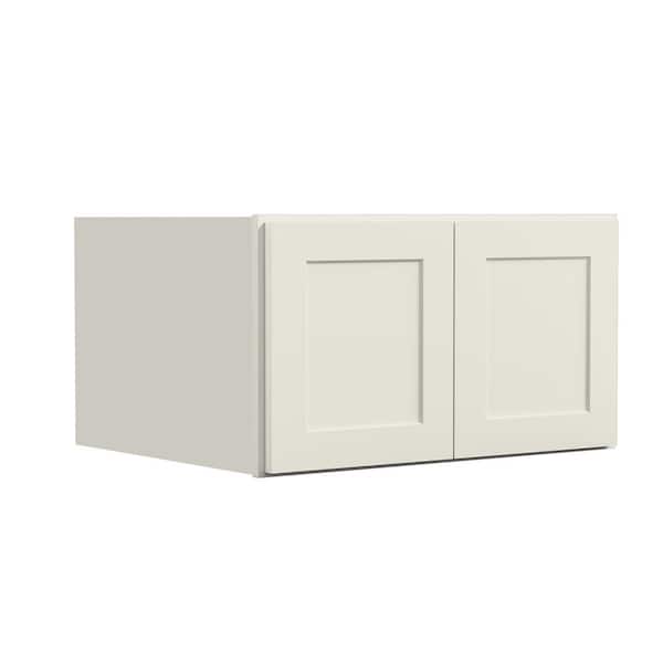 Hausvita 30 in. W x 24 in. D x 18 in. H in Antique White Plywood Ready to Assemble Kitchen Wall Cabinets with 2-Doors