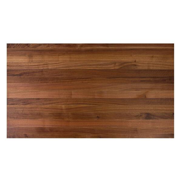 Swaner Hardwood 8 ft. L x 25 in. D x 1.5 in. T Finished Walnut Solid Wood Butcher Block Countertop With Square Edge