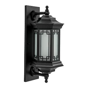 19.68 in. Black Retro Indoor/Outdoor Waterproof Wall Light Wall Lantern Sconce for Porches Gardens, No Bulbs Included