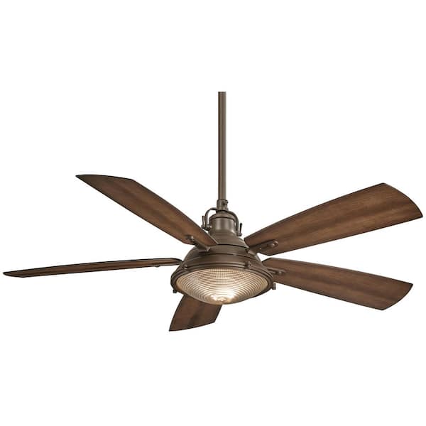 MINKA-AIRE Groton 56 in. Integrated LED Indoor/Outdoor Oil Rubbed Bronze Ceiling Fan with Light and Remote Control