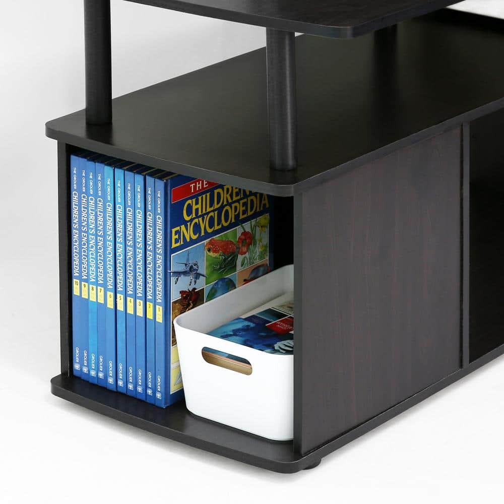 Blackwood Rectangular Coffee Table with Storage Shelves
