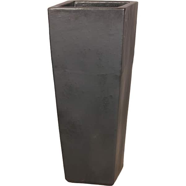 Unbranded 15 in. Charcoal Ceramic Malibu Square