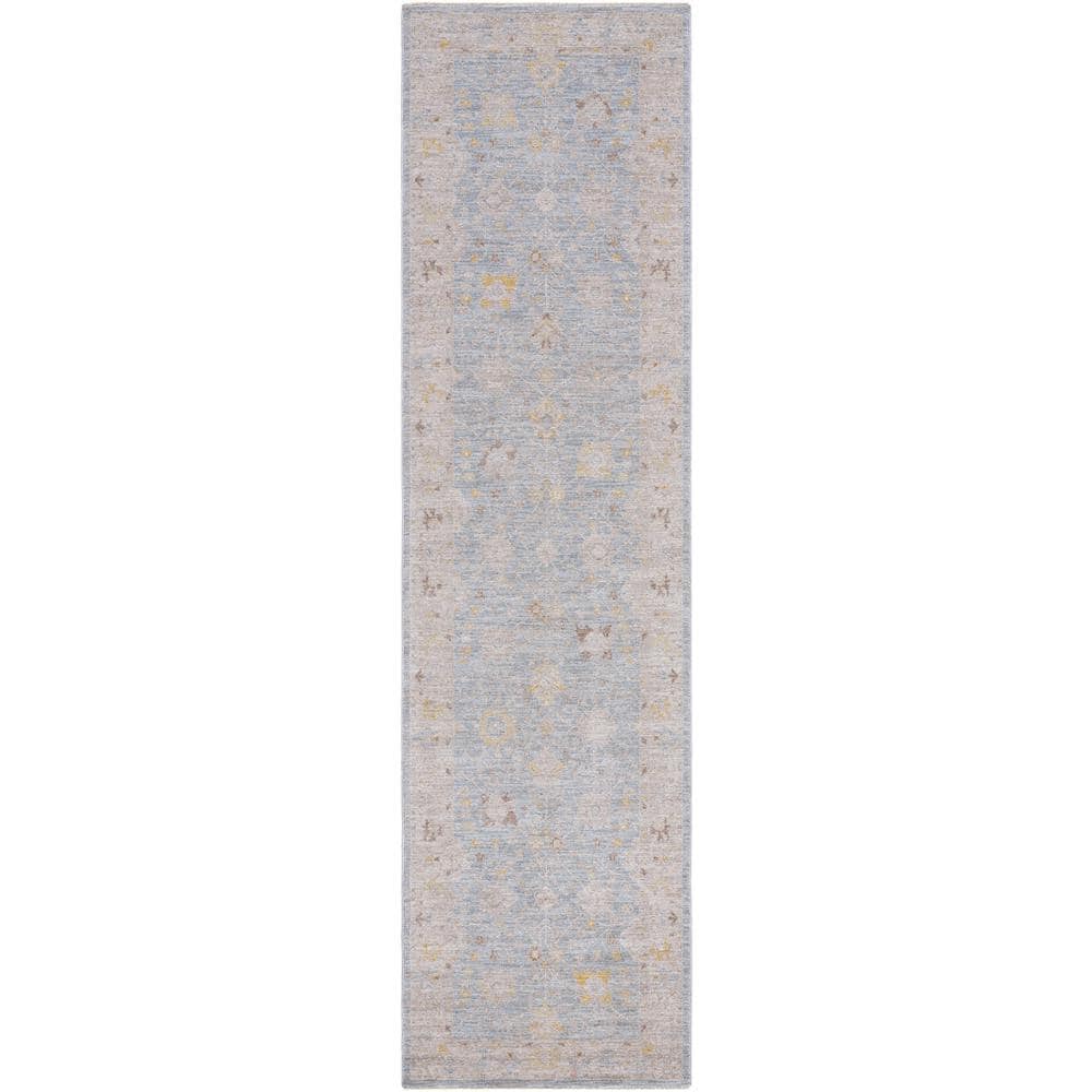 Avant Garde Blue 2 ft. 7 in. x 10 ft. Modern Traditional Polyester Runner Area Rug price history on PriceWatchPro