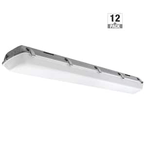 12-Pack 4 ft. Vapor Tight LED Wraparound Light IP65 Rated 3600LM 34W 120-277 Volt Bright White 4000K Harsh Conditions