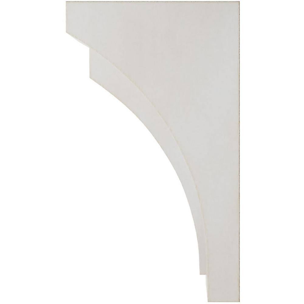 Chalk Dust White Rubberwood Vintage Decor Corbel, 10-inch Height