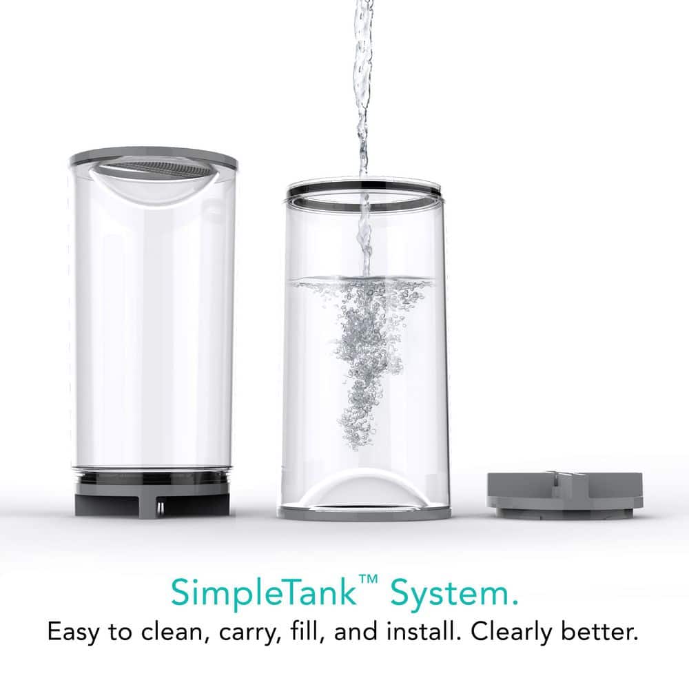 White Ultrasonic Humidifier with Humidistat and Fan
