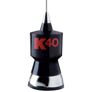 CB Antenna Kit with Stainless Steel Whip in Black with Red K40 Logo, 57.25 in.