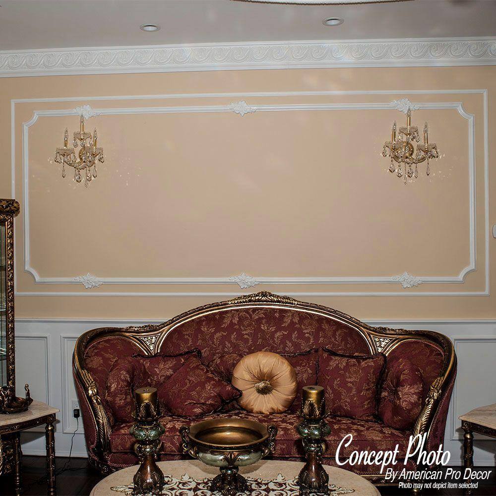6-Inch White Recycled Polystyrene Panel Moulding Sample