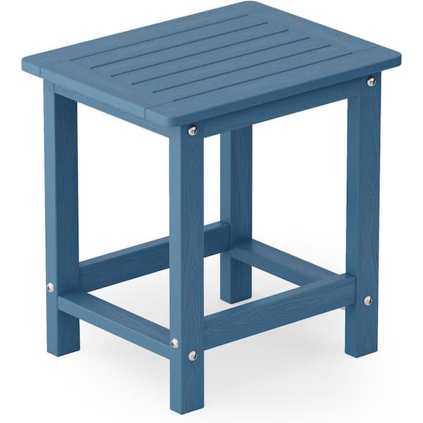Mximu 16.73 in. H Navy Square Single Layer Plastic Adirondack Outdoor Patio Side Table