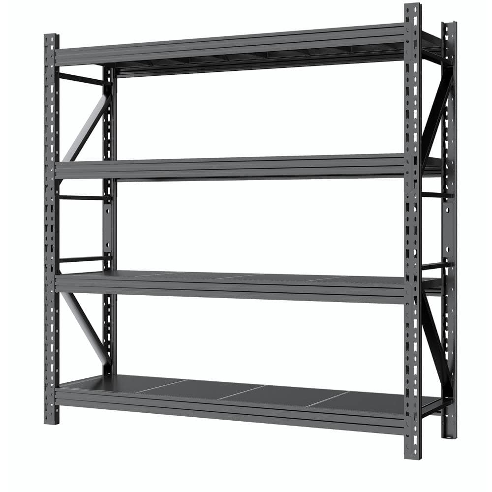 4-Shelf Steel Heavy Duty Adjustable Garage Pantry Storage Shelving Unit in Black (48 in. W x 73 in. H x 22 in. D) price history on PriceWatchPro