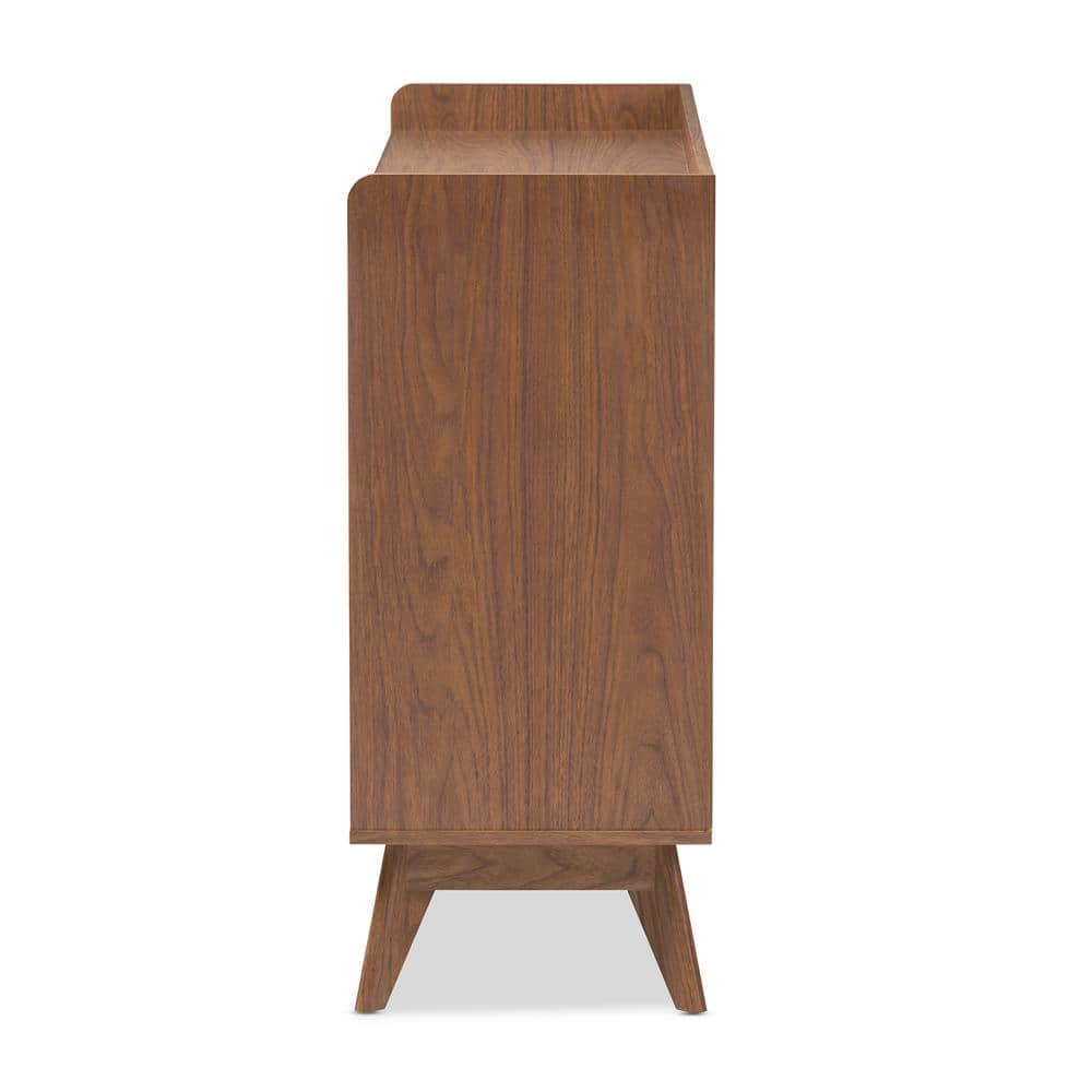 Brighton Mid-Century White and Walnut 6-Drawer Dresser