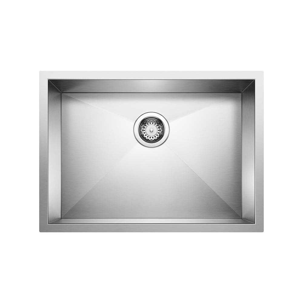 Precision Satin Polished Stainless Steel 25 in. x 18 in. Single Bowl Underm