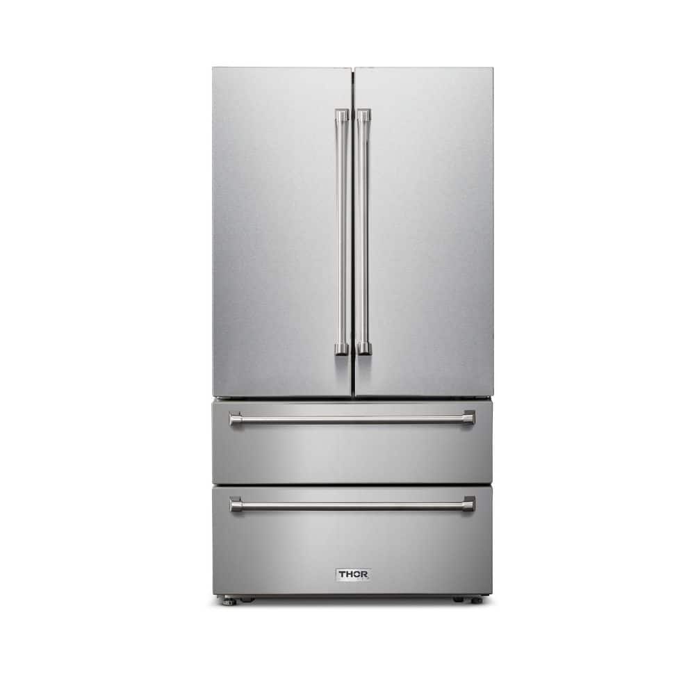 36 inch 22.5 cu. ft. French Door Refrigerator in Stainless Steel Counter Depth with Automatic Ice Maker