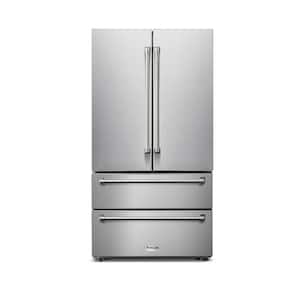 36 inch 22.5 cu. ft. French Door Refrigerator in Stainless Steel Counter Depth with Automatic Ice Maker